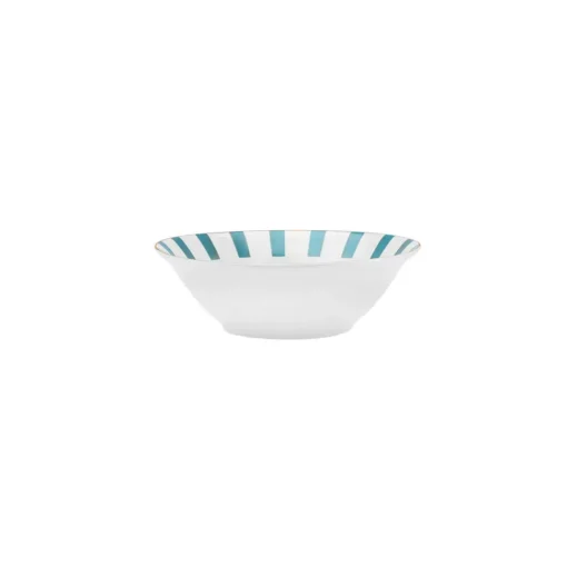 Circus Porcelain CerealSoup Bowl, 14cm, White Blue Gold Bowls