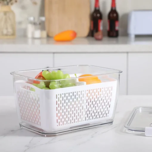Outlet Citrus Vegetable / Fruit Storage Container, XL, White Storage Containers