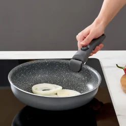 Discount Comfort 6-Piece Induction Non-Stick Detachable Cookware Set, Black Ceramic Cookware