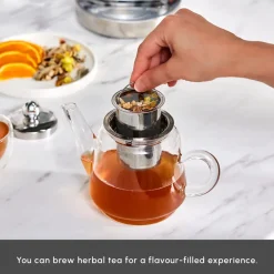 New Dora Borosilicate Glass Teapot Set, Medium, Transparent Turkish Coffee Pots|Turkish Teapots