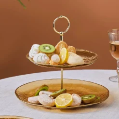 Online Dune Glass 7-Piece Serveware Set for 6 People, Brown See All Serveware Sets|Glass Serveware Sets