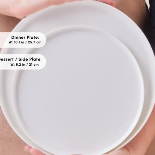 Discount Earth Collection Matte Glaze 55-Piece Porcelain Dinner Set for 12 People, White See All Dinner Sets|Porcelain Dinner Sets