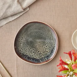 Best Earth Collection New Galactic Reactive Glaze Dessert/Side Plate, 22cm, White Side Plates