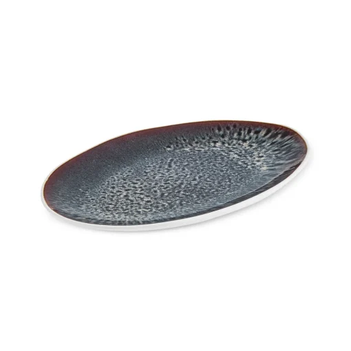 Best Earth Collection New Galactic Reactive Glaze Serving Platter, 30cm, White Serving Platters