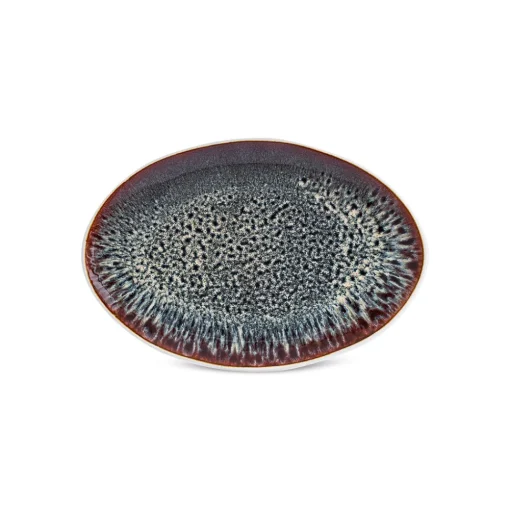 Best Earth Collection New Galactic Reactive Glaze Serving Platter, 30cm, White Serving Platters