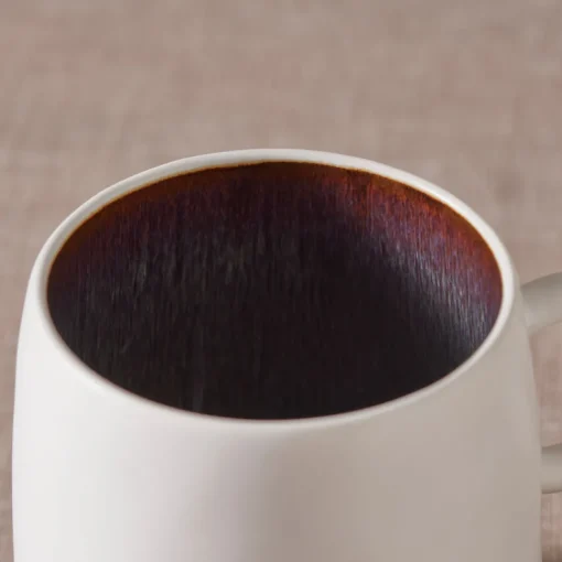 Hot Earth Collection New Galactic Reactive Glaze Mug, 400ml, White Mugs