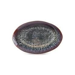 Sale Earth Collection New Galactic Reactive Glaze Large Serving Platter, 36cm, White Serving Platters