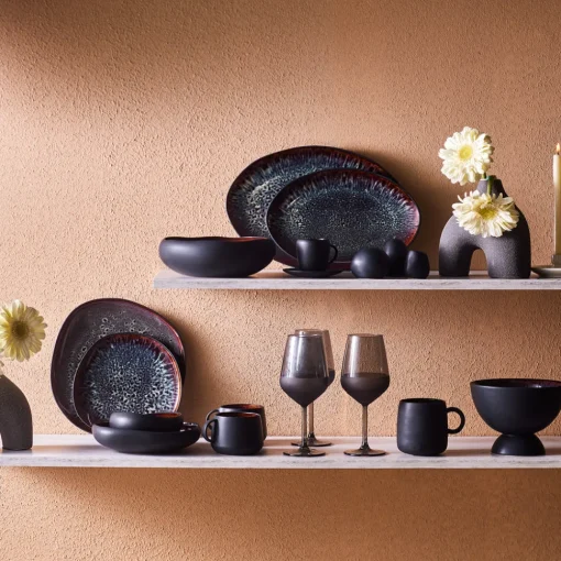 New Earth Collection New Galactic Reactive Glaze Dessert/Side Plate, 22cm, Side Plates
