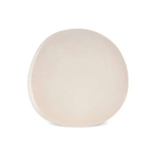 Earth Collection New Cupid Reactive Glaze Dinner Plate, 27cm, Beige White Dinner Plates