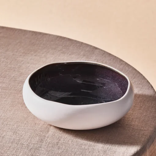 Clearance Earth Collection New Galactic Reactive Glaze Pasta Bowl, 21cm, White Pasta Bowls