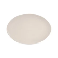 Hot Earth Collection New Cupid Large Serving Platters, 36cm, Beige White Serving Platters