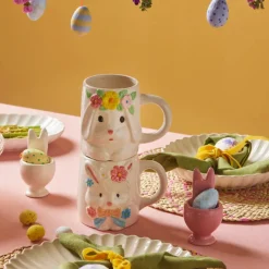 New Easter 25 Dolomite Mrs Bunny Mug, 510ml, White Yellow Mugs