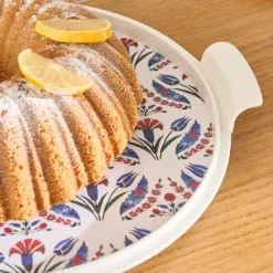 Ebru Cake Dome with Stand, 35cm, Multi Serving Platters