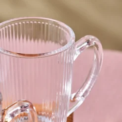 Outlet Edna 6-Piece Glass Turkish Tea Set for 6 People, 160ml, Transparent Turkish Tea Sets