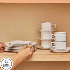 Sale Elegance Bone Padoca 26-Piece Half Square Serveware Set for 6 People, See All Serveware Sets|Porcelain Serveware Sets