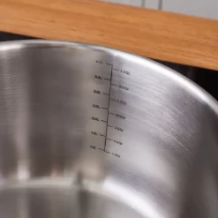 Elite Stainless Steel Induction Stock Pot & Lid, 22cm, Silver Pots|Induction Cookware