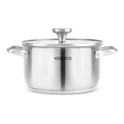 Elite Stainless Steel Induction Stock Pot & Lid, 22cm, Silver Pots|Induction Cookware