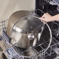 Best Elite Stainless Steel Induction Stock Pot & Lid, 34cm, Silver Induction Cookware