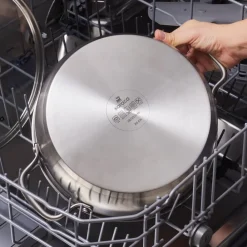 Best Elite Stainless Steel Induction Shallow Casserole & Lid, 26cm, Silver Pots|Induction Cookware