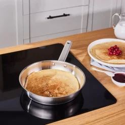 New Elite Stainless Steel Induction Frying Pan, 24cm, Silver Pans|Induction Cookware