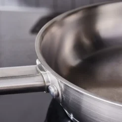 New Elite Stainless Steel Induction Frying Pan, 24cm, Silver Pans|Induction Cookware