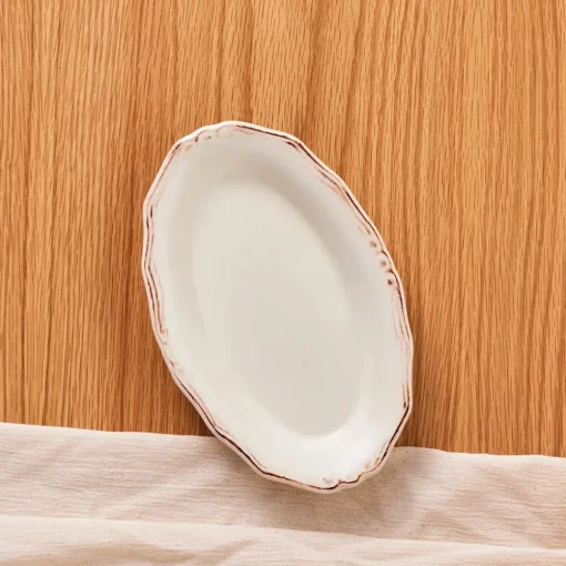 Sale Elizabeth Ceramic Serving Platter, 20cm, Ecru Serving Platters