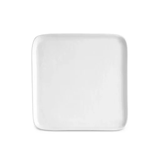 New Epsilon Porcelain Square Dinner Plate, 26cm, White Dinner Plates