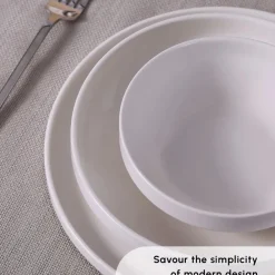 New Felix 18-Piece Porcelain Dinner Set for 6 People, White See All Dinner Sets|Porcelain Dinner Sets