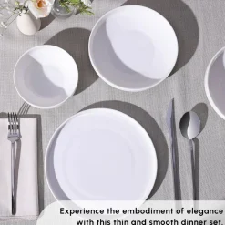 New Felix 18-Piece Porcelain Dinner Set for 6 People, White See All Dinner Sets|Porcelain Dinner Sets