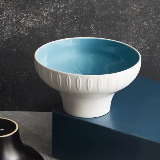 Sale Fit Collection Stoneware CerealSoup Bowl, 20cm, Blue White Bowls