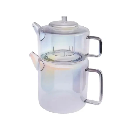 Outlet Flat Borosilicate Glass Teapot, Multi Turkish Coffee Pots|Turkish Teapots