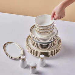 Outlet Forever Bone China Bondi 53-Piece Dinner Set for 12 People, Multi See All Dinner Sets|Bone China Dinner Sets