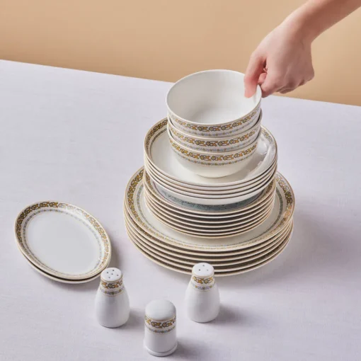 Outlet Forever Bone China Bondi 53-Piece Dinner Set for 12 People, Multi See All Dinner Sets|Bone China Dinner Sets