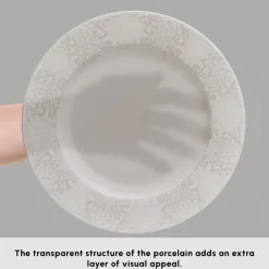 New Forever Bone China New Olio 53-Piece Dinner Set for 12 People, White See All Dinner Sets|Bone China Dinner Sets