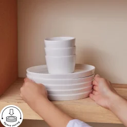 Sale Forever Bone China Bomo 22-Piece Serveware Set for 6 People, White See All Serveware Sets|Forever Bone China Serveware Sets