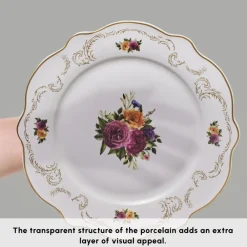 Best Forever Bone China Antique 24-Piece Dinner Set for 6 People, Multi See All Dinner Sets|Bone China Dinner Sets