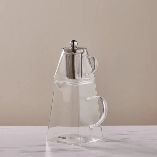 Discount Giza Borosilicate Glass Teapot Set, Transparent Turkish Coffee Pots|Turkish Teapots