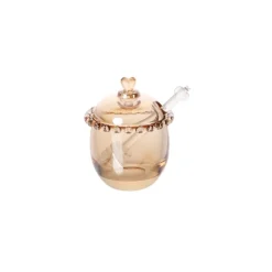 New Glory Glass Honey Storage Jar, 9cm, Storage Jars
