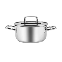 Clearance Grace Stainless Steel Induction Stockpot with Lid, 30cm, Silver Pots|Induction Cookware