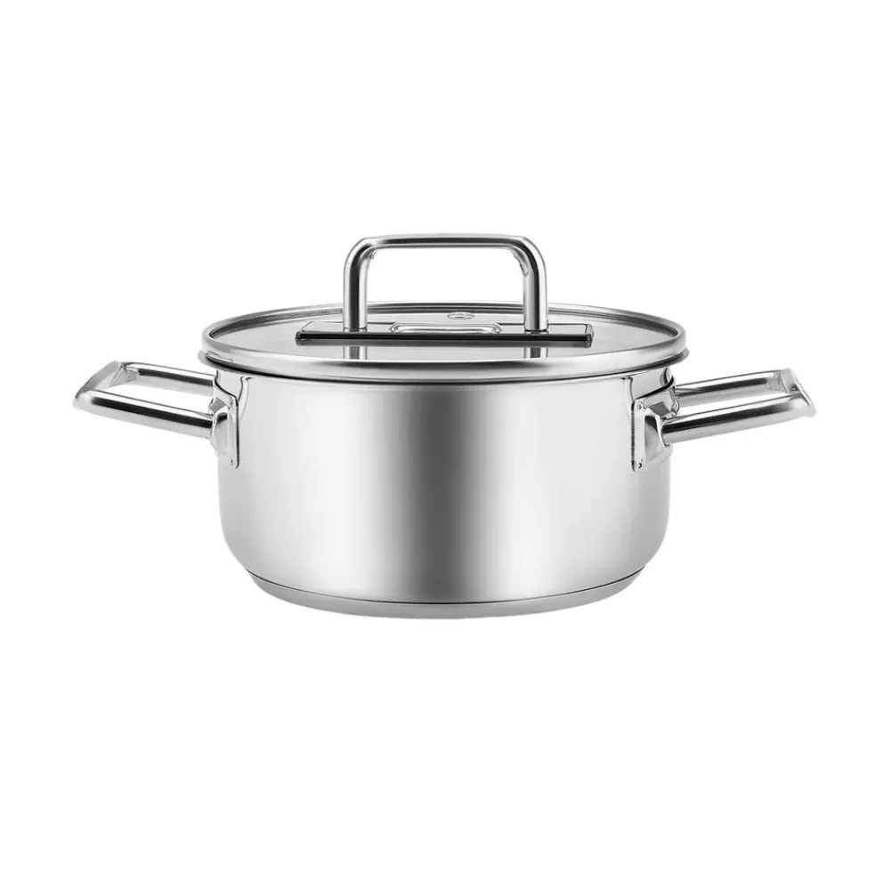 Clearance Grace Stainless Steel Induction Stockpot with Lid, 30cm, Silver Pots|Induction Cookware