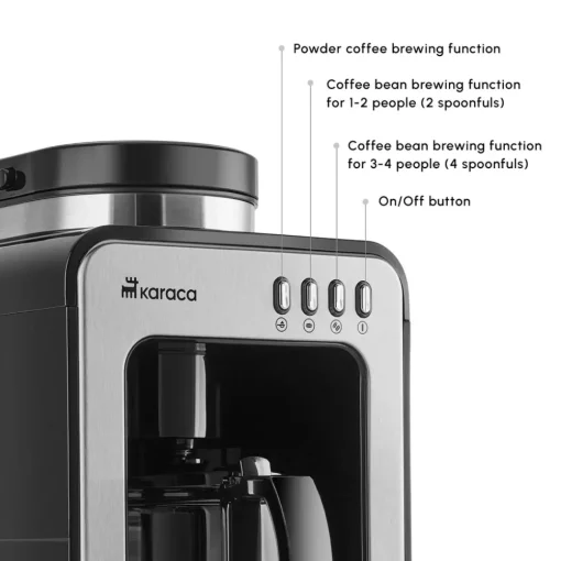 Discount Grindmaestro Filter Coffee Maker with Built-in Grinder, 0,5L, 600W, Inox Filter Coffee Machines|Coffee Machines