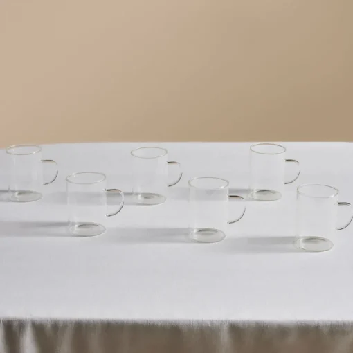 Discount Guido 6-Piece Tea Cup Set for 6 People, 200ml, Transparent Tea Set