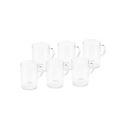 Discount Guido 6-Piece Tea Cup Set for 6 People, 200ml, Transparent Tea Set