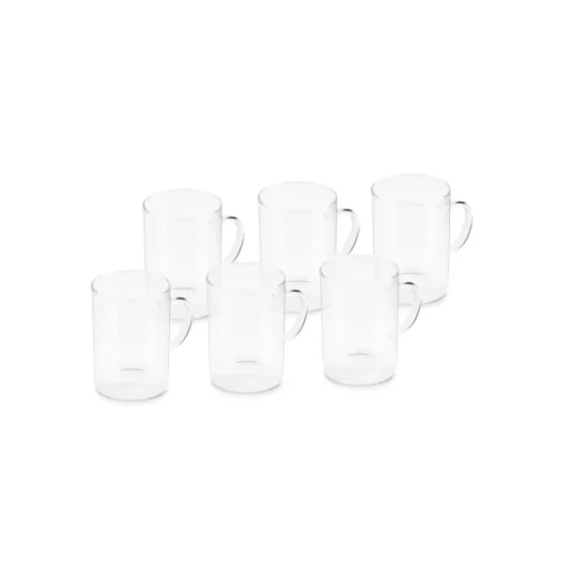 Discount Guido 6-Piece Tea Cup Set for 6 People, 200ml, Transparent Tea Set