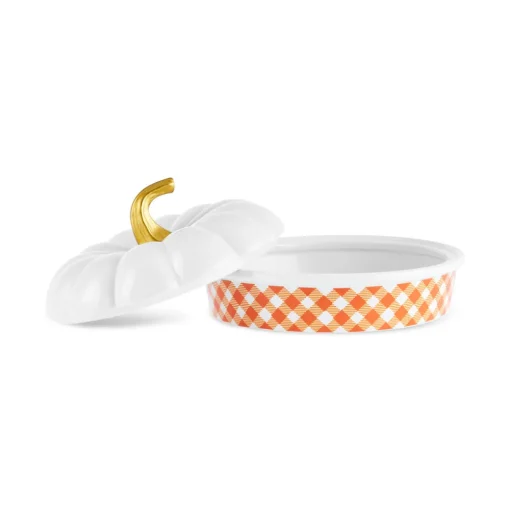 New Halloween Mothers Hand Pumpkin Ceramic Serving Platter, 24cm, Multicolour Bowls