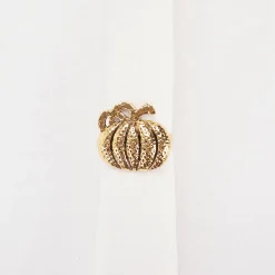 Online Halloween Pumpkin Napkin Ring Set, 4 Piece, 6.5cm, Multi Napkin Rings
