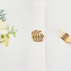 Online Halloween Pumpkin Napkin Ring Set, 4 Piece, 6.5cm, Multi Napkin Rings