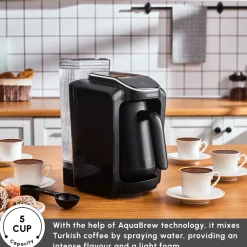 Sale Hatır Aqua Turkish Coffee Maker, 735W, Black Turkish Coffee Maker