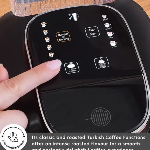 Sale Hatır Aqua Turkish Coffee Maker, 735W, Black Turkish Coffee Maker