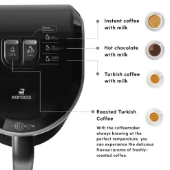 Clearance Hatır Hüps Turkish Coffee Maker and Milk Steamer, 535W, Pearl White Turkish Coffee Maker|Coffee Machines